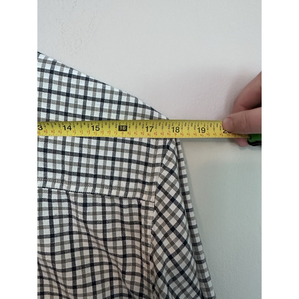 Fieldmaster SMALL 100% Cotton Lightweight Plaid Short Sleeve Button Front Shirt - Picture 12 of 13